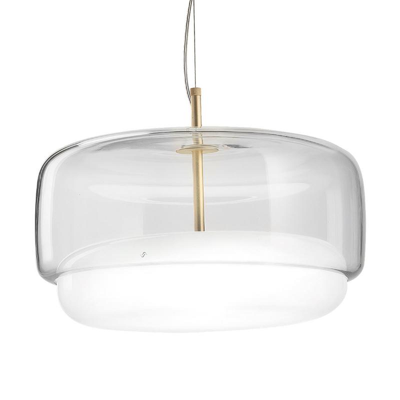 VISTOSI SUSPENSION LED JUBE SP G VERRE, TRANSPARENT/BLANC