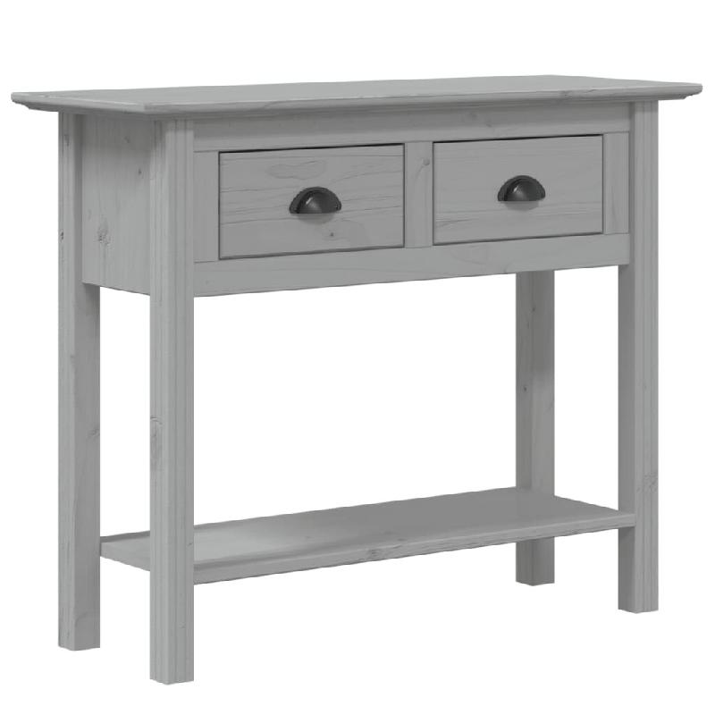 Table console BODO gris 91x35x74 cm bois de pin massif Modèle Orion Office - 355073_0