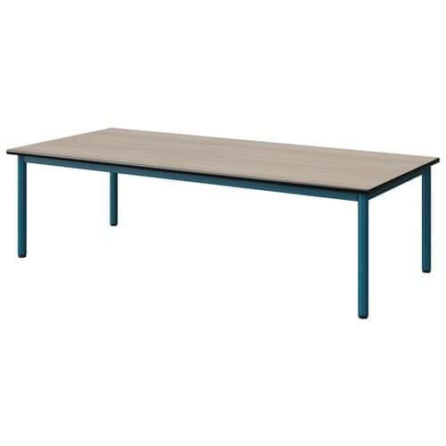 TABLE MALIBU 180X80 T1 4P STRA ACACIA/NOIR BLEU 5025