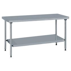 Tournus Equipement Table inox centrale avec étagère inférieure fixe longueur 1200 mm Tournus - 424922 - plastique 424922_0