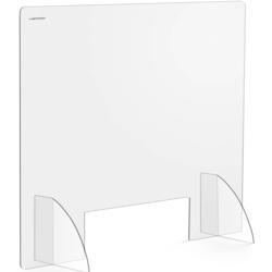 Uniprodo Sneeze Guard - 95 x 80 cm - acrylic glass - pass-through 30 x 10 cm - 4062859004581_0