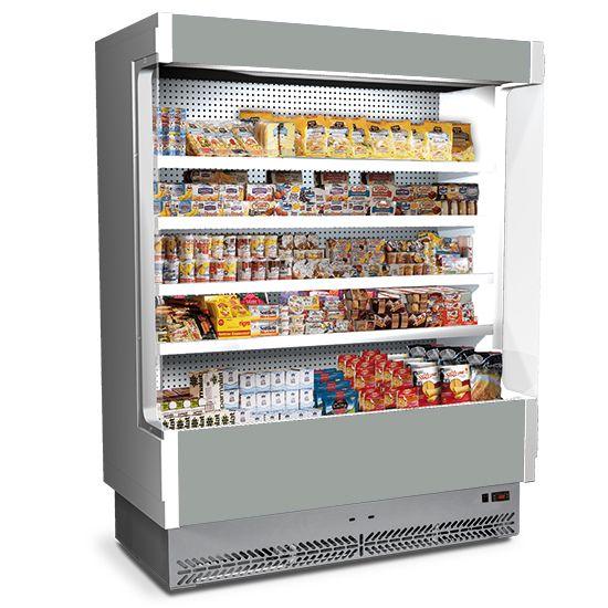 Vitrine réfrigérée murale pour produits laitiers, 1330 mm avec 4 étagères, +3°/+5°c_0