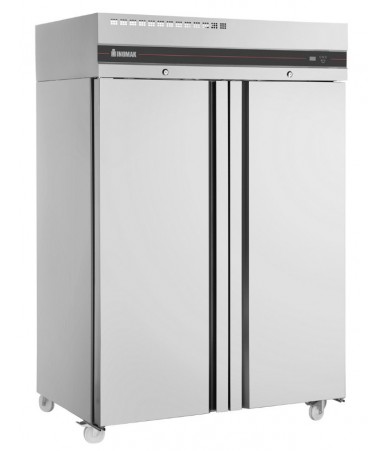 Armoire froide positive 2 portes Inomak - 1432L en inox - 3 clayettes GN 2/1 par porte - 1440x868x2100 mm - 0,83 kW_0