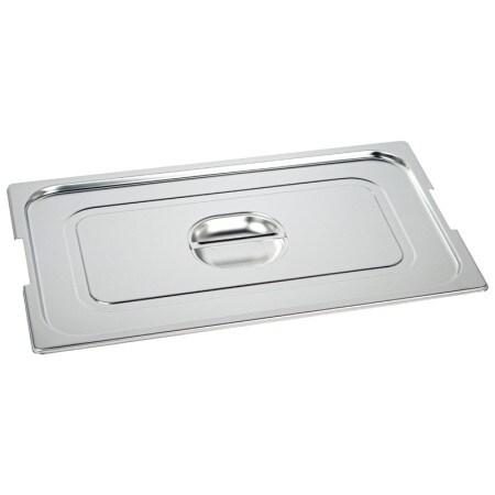Couvercle inox AISI 304 avec poignée et encoches pour anses GN 1/1 - Gastroland - 3701666002960_0