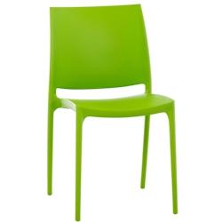 Décoshop26 - Chaise de jardin en plastique vert design simple empilable 10_0001384 - 3000675369607_0