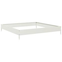 Helloshop26 - Jardinière bac lit surélevé plantes fleurs terrasse jardin de jardin 100 x 100 x 18,5 cm acier blanc 02_0039256 - 3000218578596_0