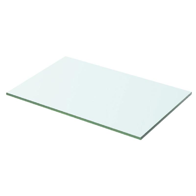 Panneau pour étagère en verre trempé transparent 50 x 25 cm - Réf 2702185/2 - Capacité 15 kg_0