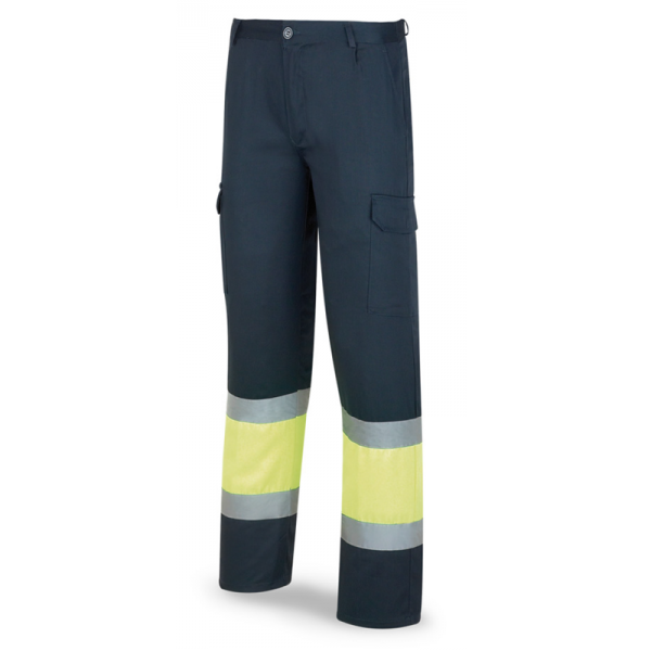 Pantalon tergal mixte haute visibilité - jaune/bleu - tailles 38 à 62_0