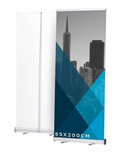 Roll-Up classique PE-ROLL-CLASS 120 - Structure enrouleur aluminium - 120x200 cm - Réf : PE-ROLL-CLASS 60_0