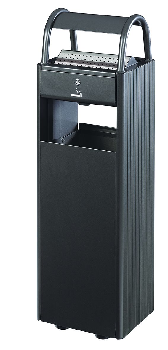 Réf. 56590 KOPA - Cendrier corbeille sur pied 6L/30L - Rossignol - Gris anthracite_0