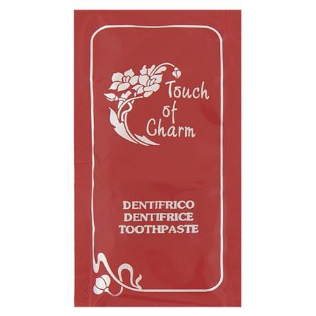 SACHET DENTIFRICE TOUCH OF CHARM 8X4.5 CM BORDEAUX (VENDU PAR 500)