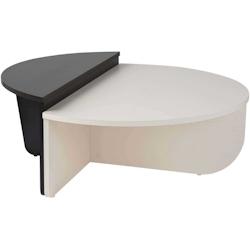 Table basse en aggloméré Podium noir et blanc Hanah Home - 8684283439775_0