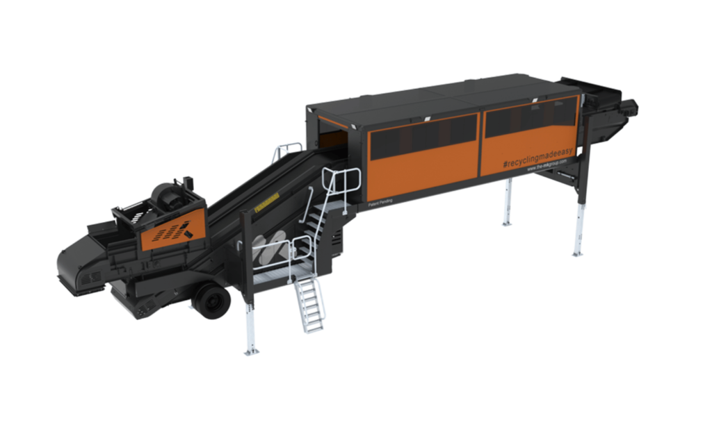 Table de tri mobile hybride avec séparateur d'air, utilisée pour traiter de nombreux matériaux, les déchets c et d, matières organiques, plastiques  - mk - ps312w_0