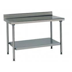 TABLE INOX ADOSSEE - ETAGERE BASSE - TOURNUS