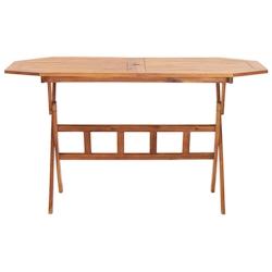 VidaXL Table pliable de jardin 135 x 85 x 75 cm Bois d acacia massif - marron Bois massif 46657_0