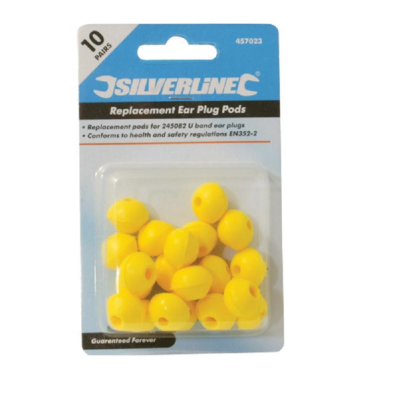 Paquet de 10 bouchons d'oreilles pour arceau anti-bruit - 10 paires - modèle Silver_0