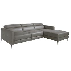 AC ANGEL CERDA Angel Cerdá Canapé d'angle relax droite en cuir gris foncé 6126C 258 x 173 x 95 - gris fourrure 8435631020936_0