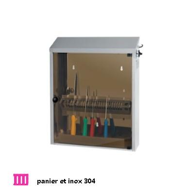 ARMOIRE DE STÉRILISATION COUTEAUX ARMOIRE 50 PANIER TOIT PENTÉ 304