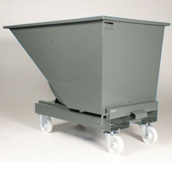 Benne mobile auto-basculante 1100 litres - Gris métal - Marque Rolléco_0