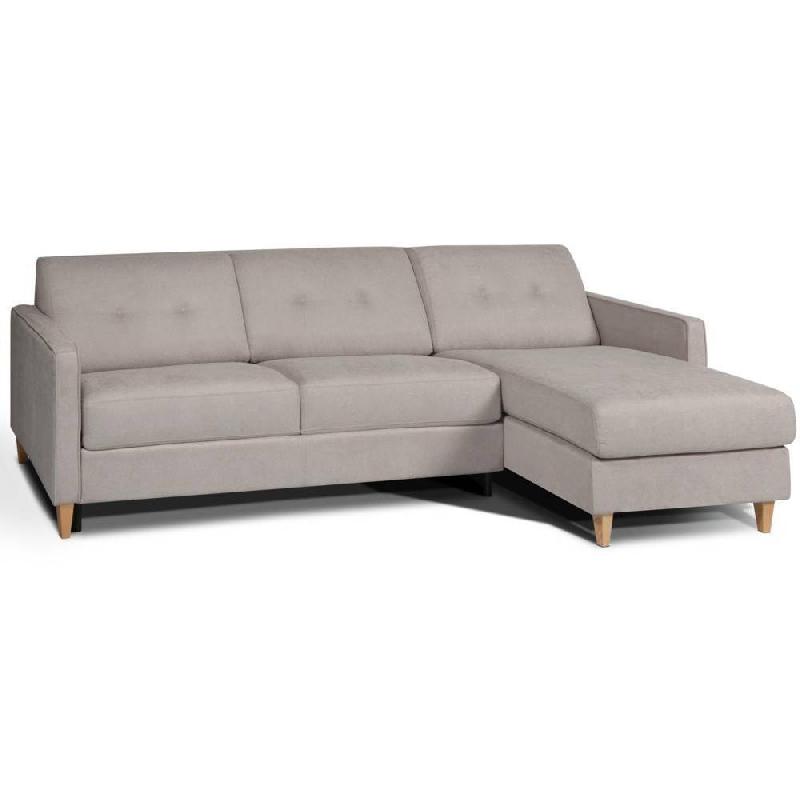 CANAPÉ D'ANGLE NORWAY MATELAS 16 CM SYSTÈME EXPRESS SOMMIER LATTES RENATONISI TWEED CRÈME_0