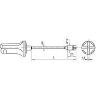 Capteur de température thermocouple avec poignée - mesure en surface - longueur 200 mm - NiCr-Ni - Référence : FTA153L0200H_0