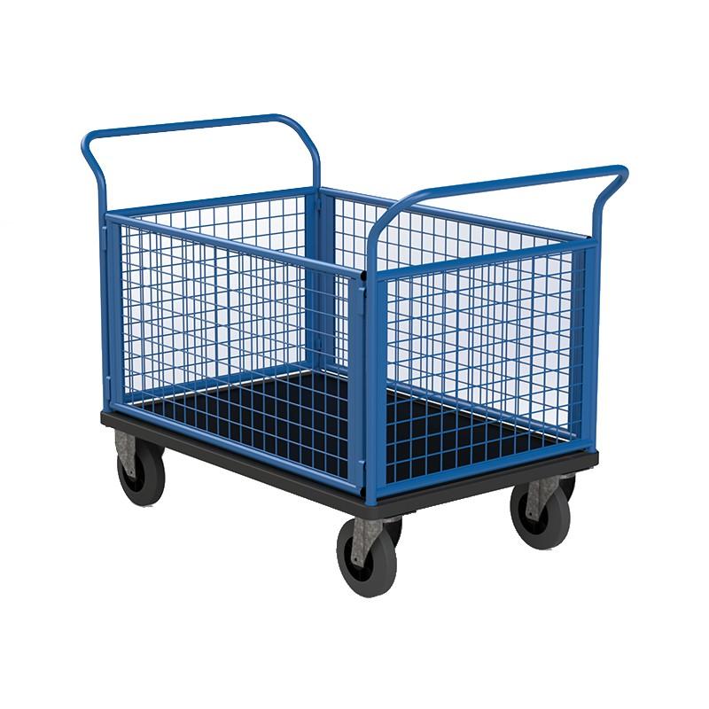 Chariots 4 côtés grillagés - 300 kg - 1000 x 700 - ergonomiques et maniables_0