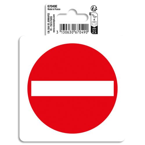 Exacompta panneau pvc adhésif antidérapant sens interdit 10 cm 67049e_0