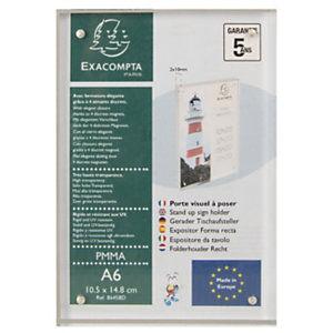 Exacompta Présentoir de document avec fermeture magnétique A6 Cristal - Transparent - lot de 5_0