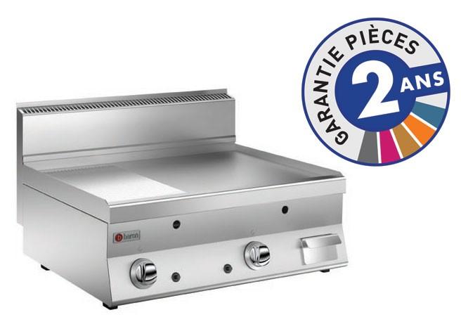 Grillade à gaz Baron - Plaque 2/3 lisse et 1/3 nervurée - 44 dm² - Gamme 650 - Modèle 60FTG820_0