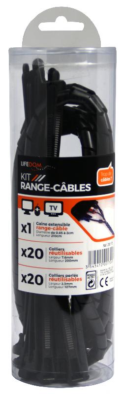 Kit range-câble 40 colliers et 1 gaine_0