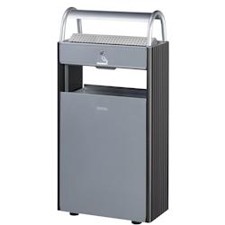 Rossignol - Cendrier-corbeille sur pied 60L + 12L KOPA - gris/gris manganèse - gris acier 56163_0