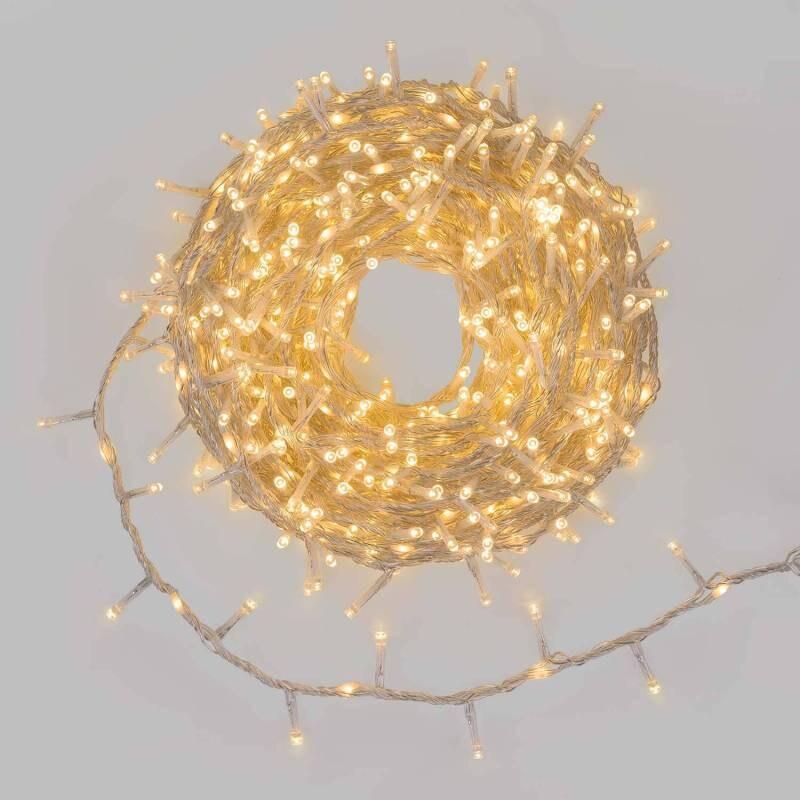 Lotti Guirlande Mini BOA effet défilant 30m 1660 LED blanc chaud câble transparent - jaune 8024199078918_0