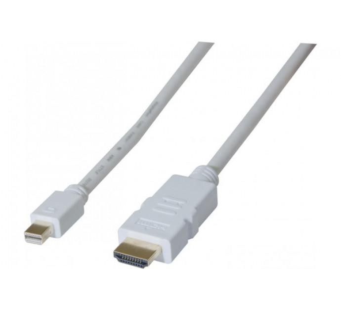 Cordon convertisseur Mini DisplayPort 1.2 vers HDMI 1.4 - Blanc - 2m - Référence 128422_0