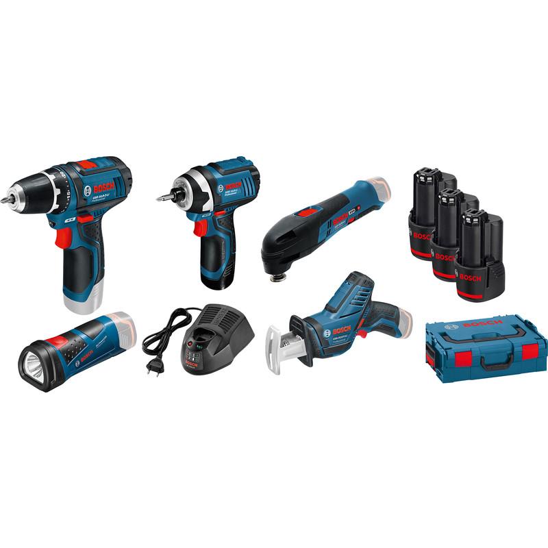 PACK 5 OUTILS BOSCH SANS FIL GSR 12V L-BOXX 12V LI-ION 2AH