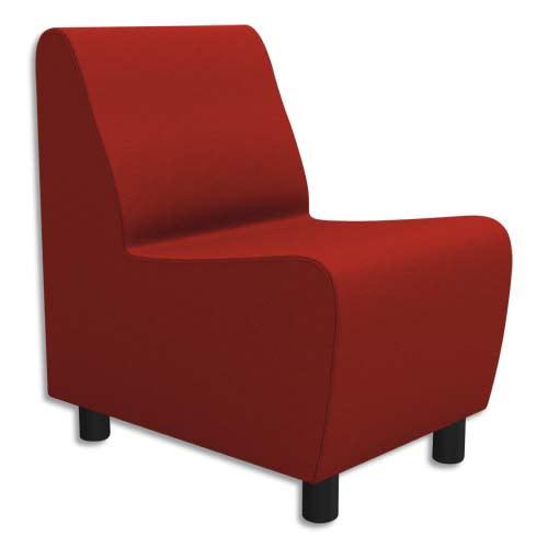 Chauffeuse modulaire droite 1 place izar rouge pur trevira en tissu polyester, structure métallique_0