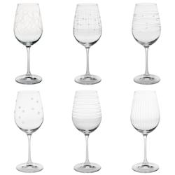 TABLE PASSION coffret de 6 verres à pied graphik 35 cl - Table Passion Transparent Rond Cristallin - 8593401827205_0