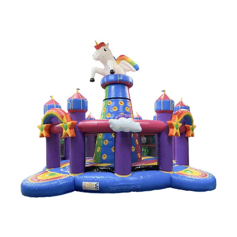 Tour escalade gonflable Licorne - Réf. SP17-CH - 9,2m de diamètre et 7,5m de hauteur - Norme CE EN 14960_0
