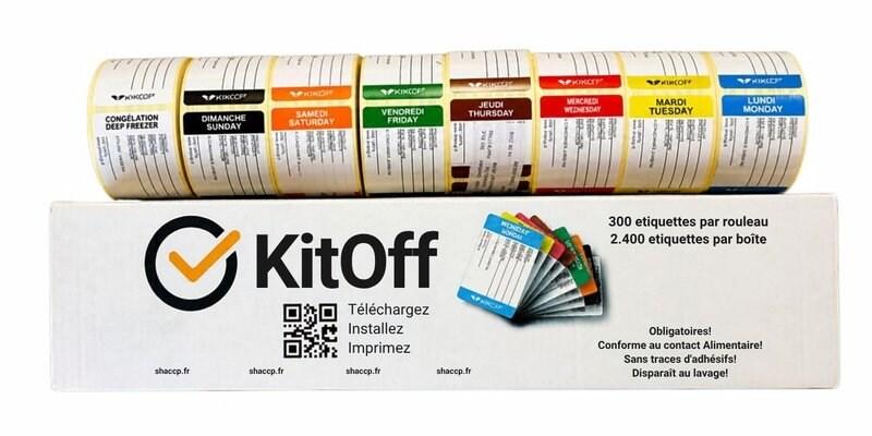 XHACCP Etiquettes DLC 7 jours + congélation - 300pcs - multicolore en carton KTO8300_0
