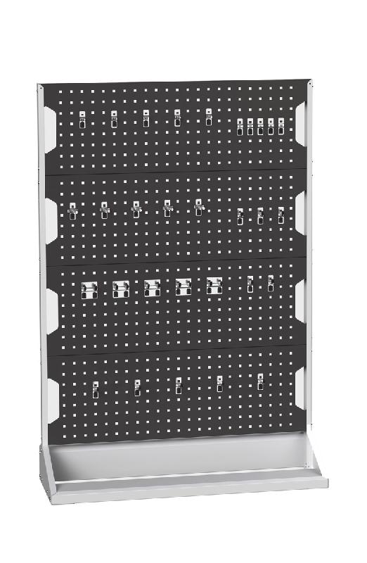 Rack Perfo Fixe Simple Face avec 4 Panneaux et 30 Accessoires - 1000x550x1450 mm_0