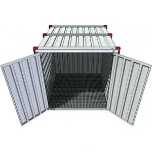 23820GA - Conteneur de stockage avec double porte, bac de rétention et caillebotis_0