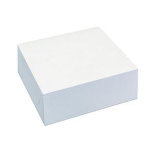 50 BOITES PÂTISSIÈRES CARTON BLANCHES 25 X 8 CM