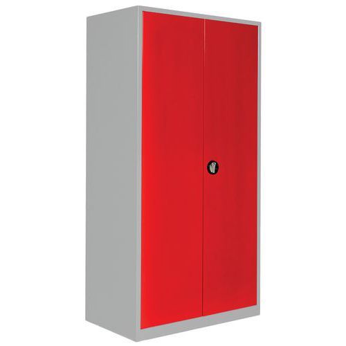 ARMOIRE HAUTE 1250 X 500 X HT 1950 GRIS CLAIR/ ROUGE 3002 - ANJOU TOLERIE