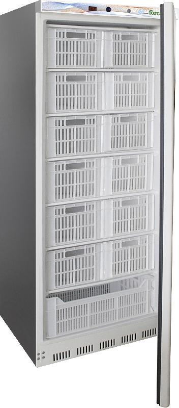 Armoire réfrigérée à cagettes négative 555L Statique en tôle peinte en blanc Forcar_0