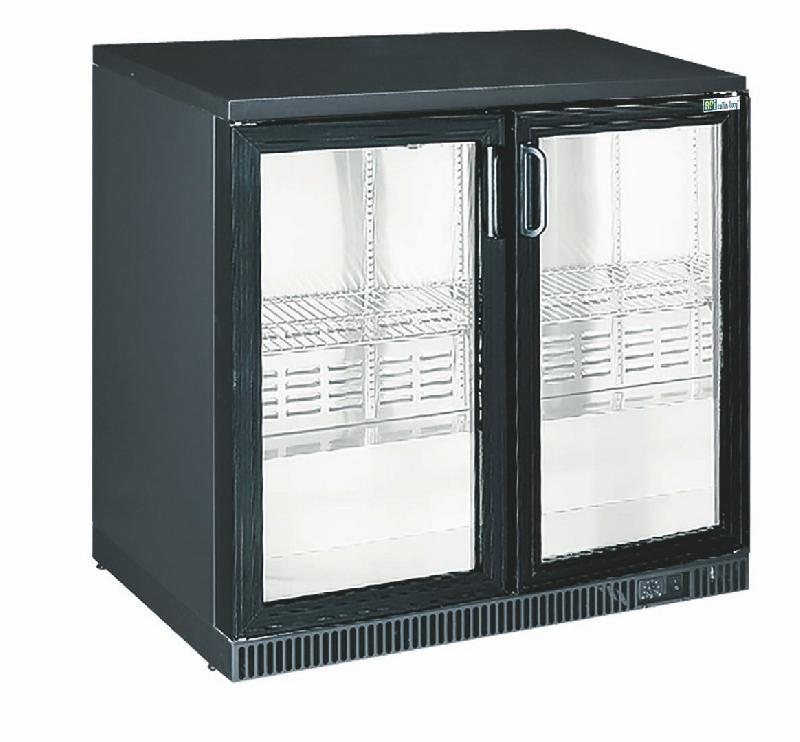 Arrière-bar noir - 2 portes vitrées battantes - 227 L - Température positive +2/+8°C - C2B.X_0