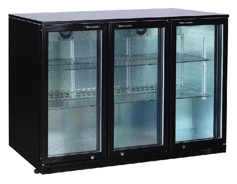 Arrière de bar réfrigère 0/+8°c avec 3 portes battantes vitrées - 3... - PBBT350_0