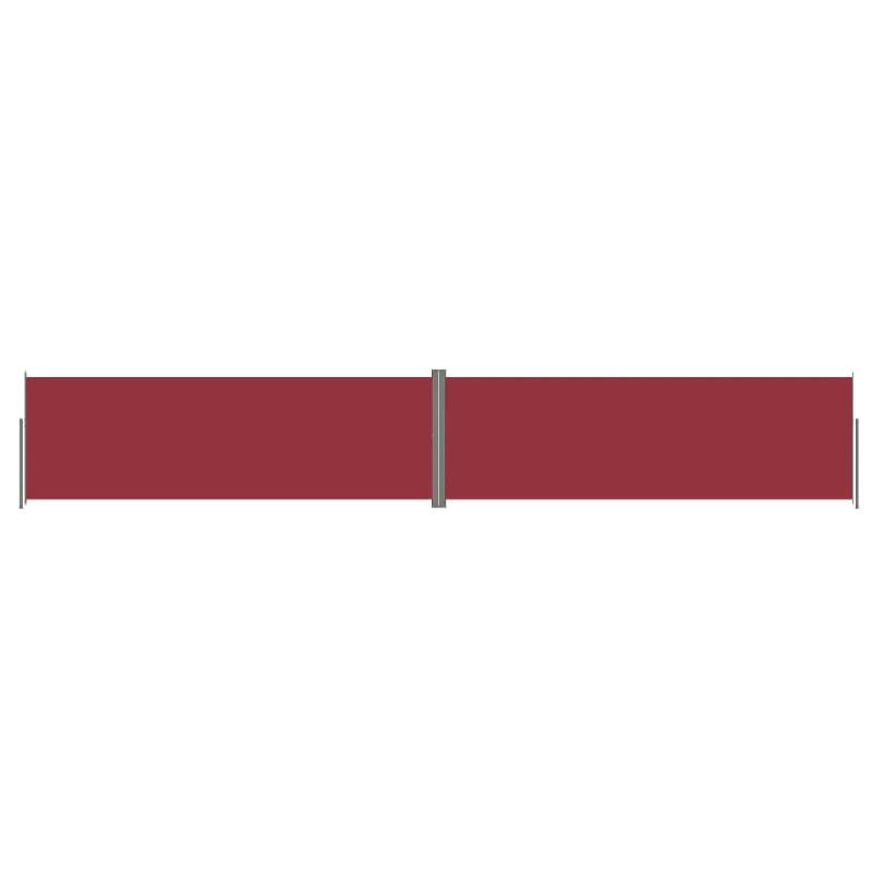 AUVENT PARAVENT STORE BRISE-VUE LATÉRAL RÉTRACTABLE DE PATIO JARDIN TERRASSE BALCON PROTECTION VISUELLE ÉCRAN 200 X 1200 CM ROUGE 02_0007471_0