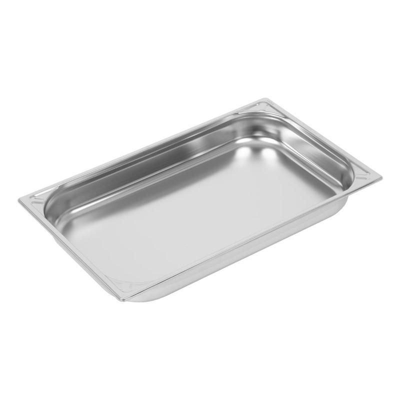 Bac inox 18/10 GN 1/1 65mm - DW433 - Acier inoxydable 9L - Dimensions 325x65x530mm_0