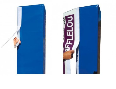 Bandes PVC pour sponsor - Burdipolis - Fixation velcro - Hauteur 60 cm - Adapté aux poteaux de rugby_0
