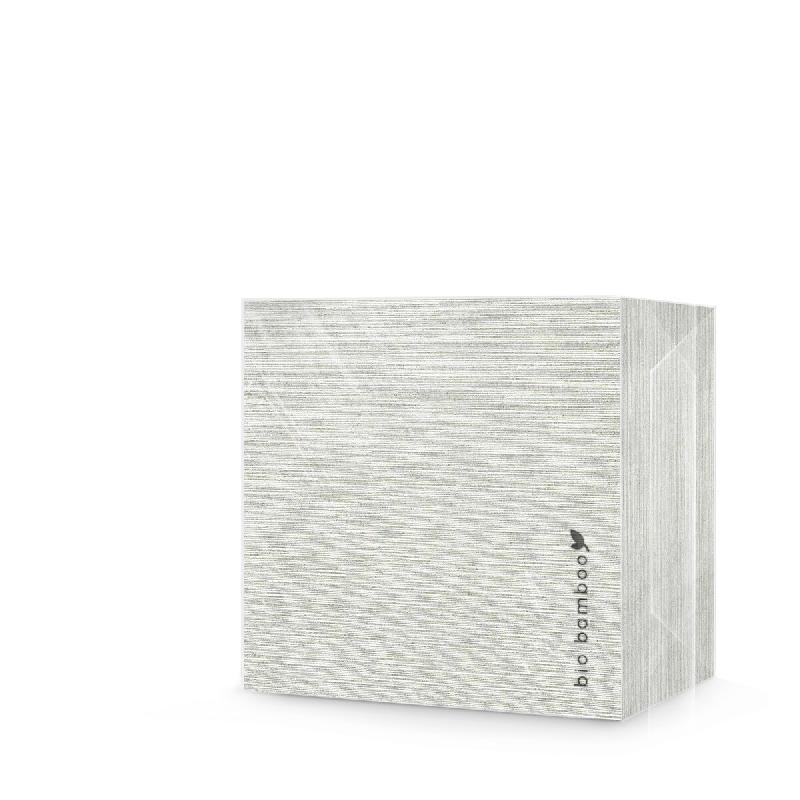 Bio Bamboo® - Serviette jetable, 25 x 25 cm, extrêmement douce, compostable, viscose de bambou, 1000 pièces, gris clair - gris Bambou COL.401_0