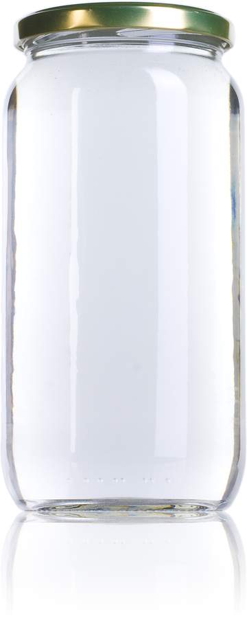 Bocal en verre cylindrique 1018 ml - Twist Off TO 82 - Verre blanc_0
